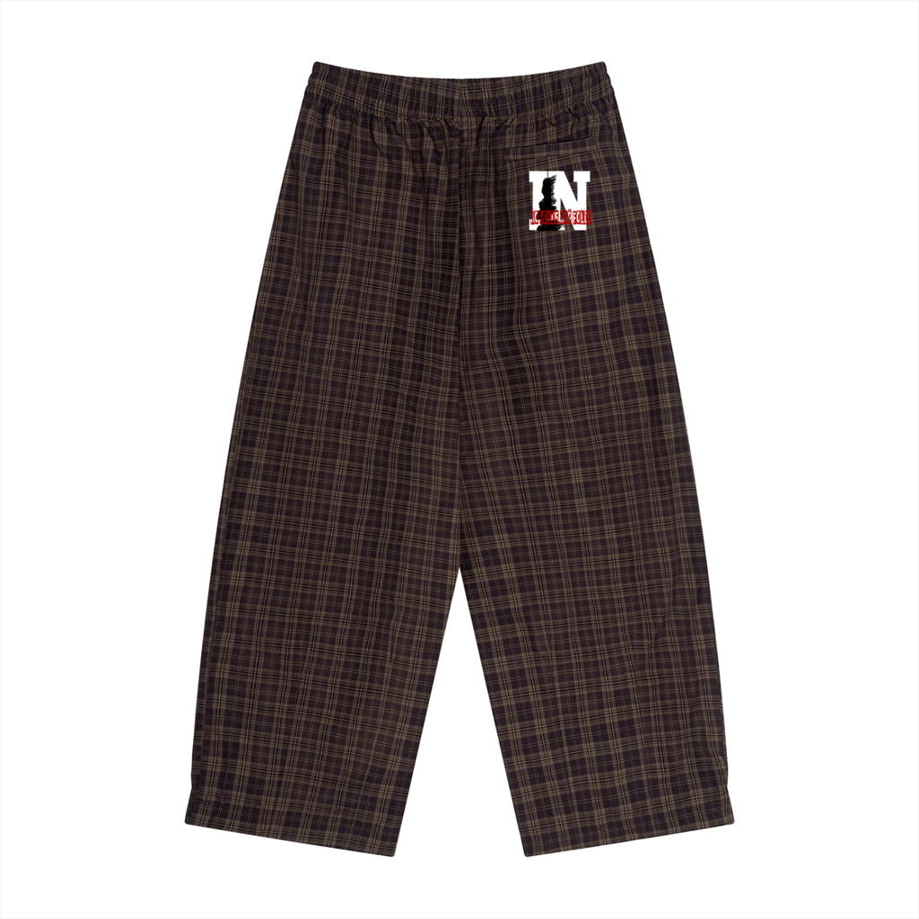Unisex Plaid Wide Leg Pants