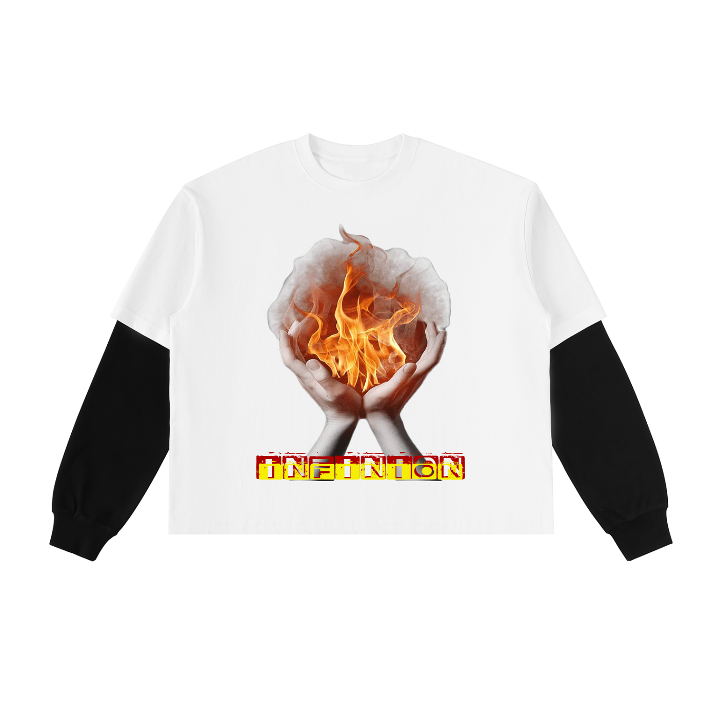 LEO Contrast Sleeve Cotton T-Shirt