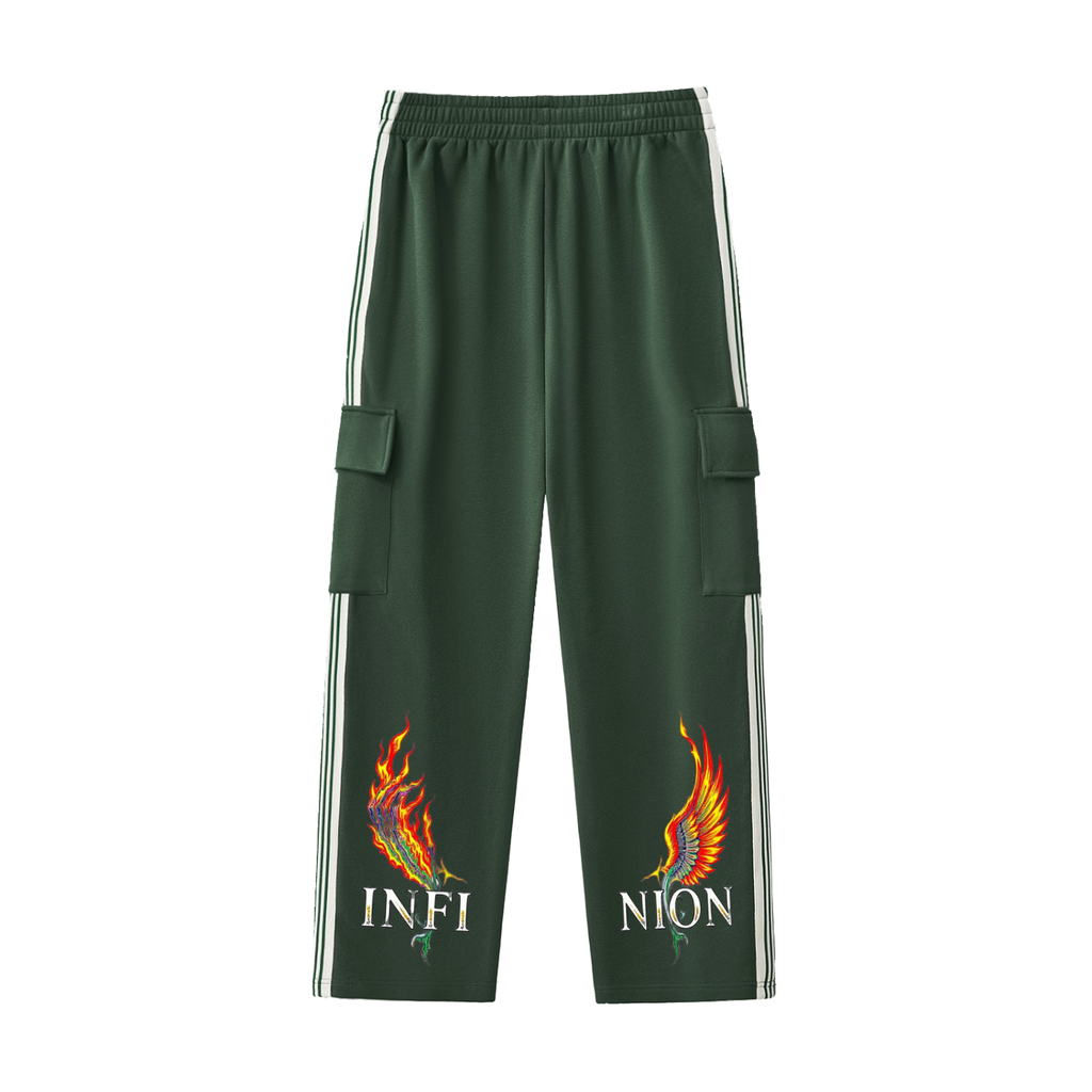 LEO Stripe Straight-Leg Pants