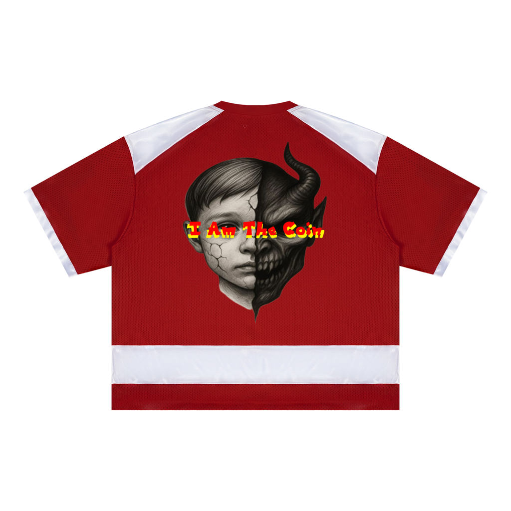 Unisex Raglan Sleeve Mesh Boxy T-Shirt