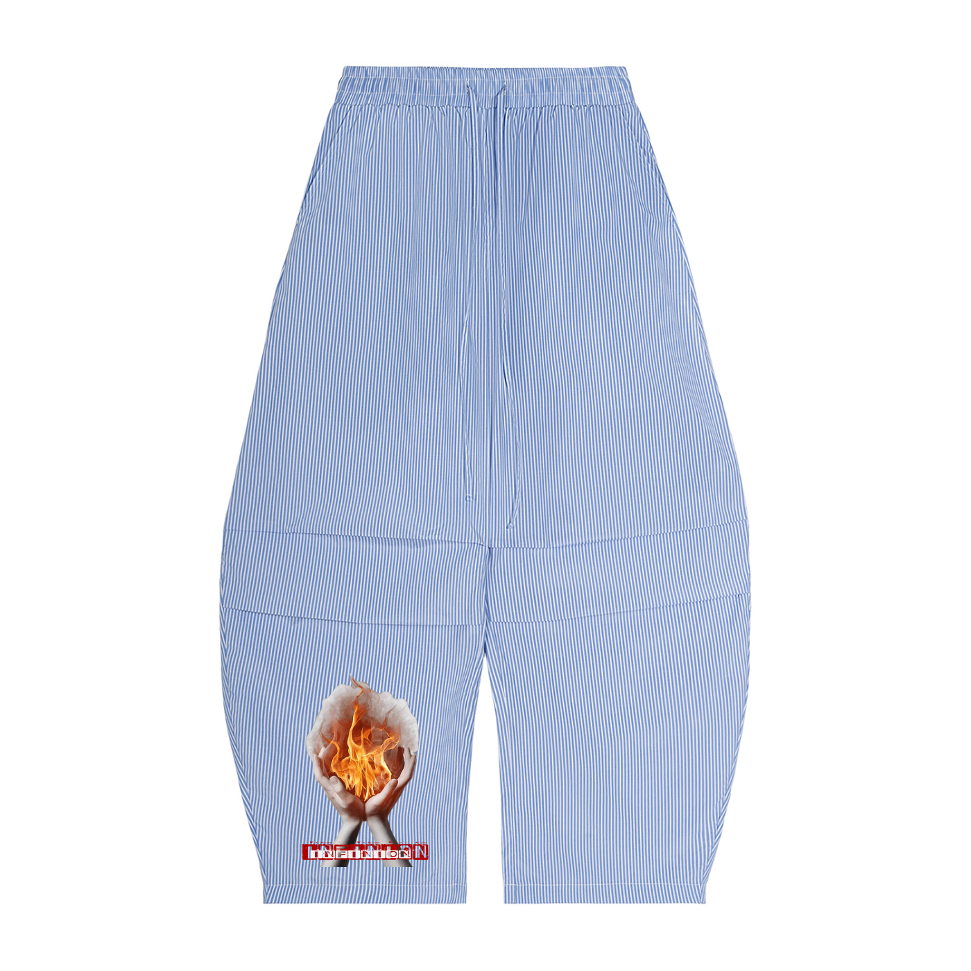 LEO Stripe Drawstring Barrel Pants