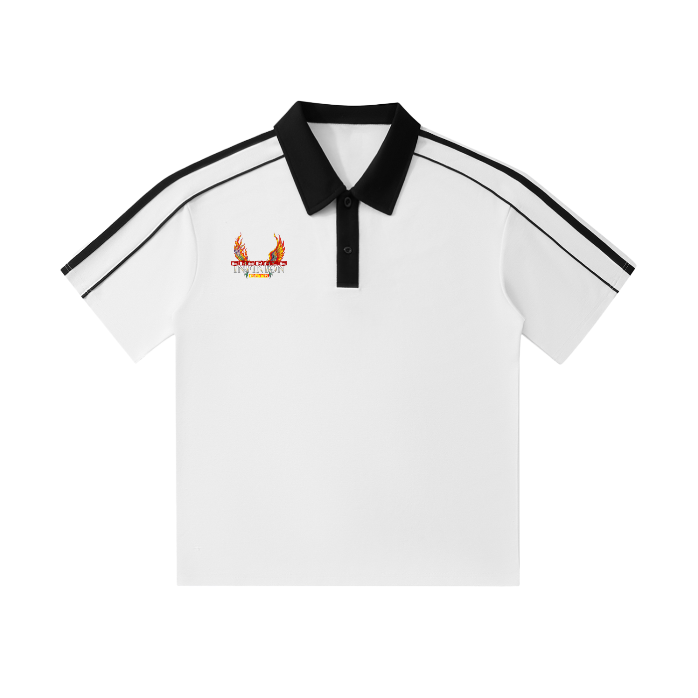 Contrast LEO Collar Short-Sleeve Polo Shirt