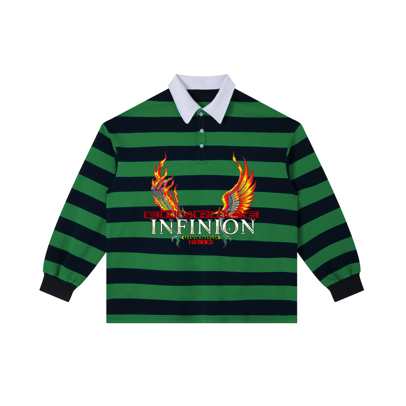 LEO  Block Stripe Polo Shirt