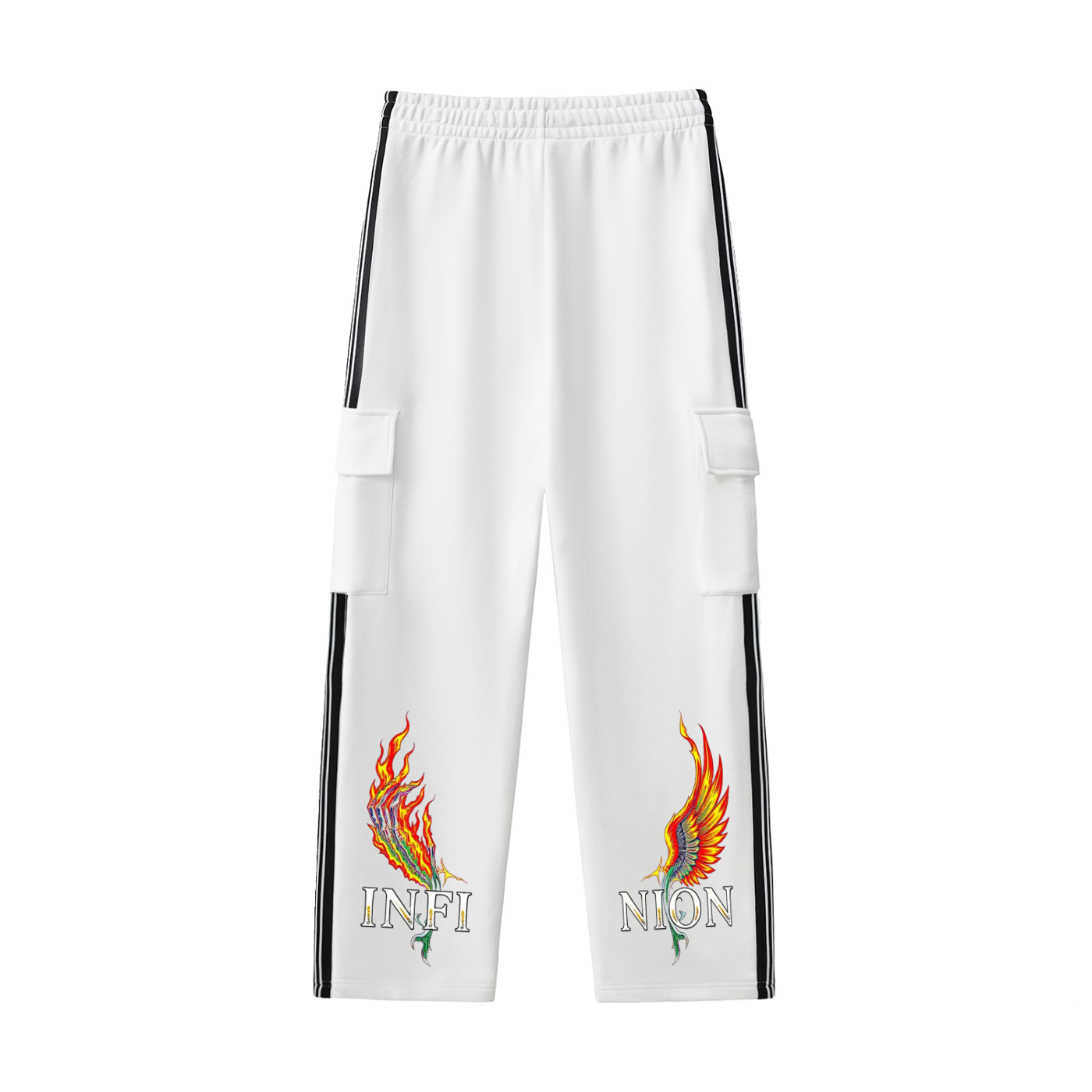LEO Stripe Straight-Leg Pants