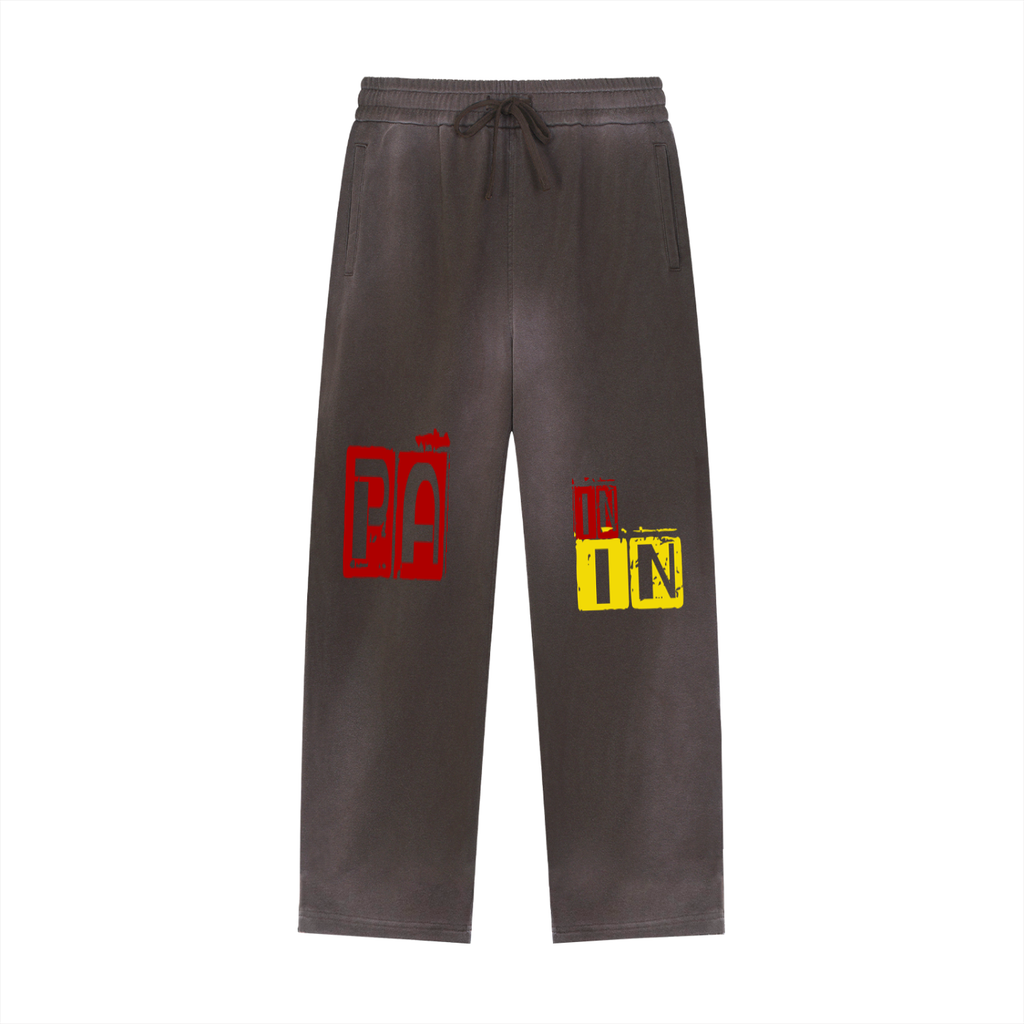 LEO Raw Edge Straight-Leg Sweatpants