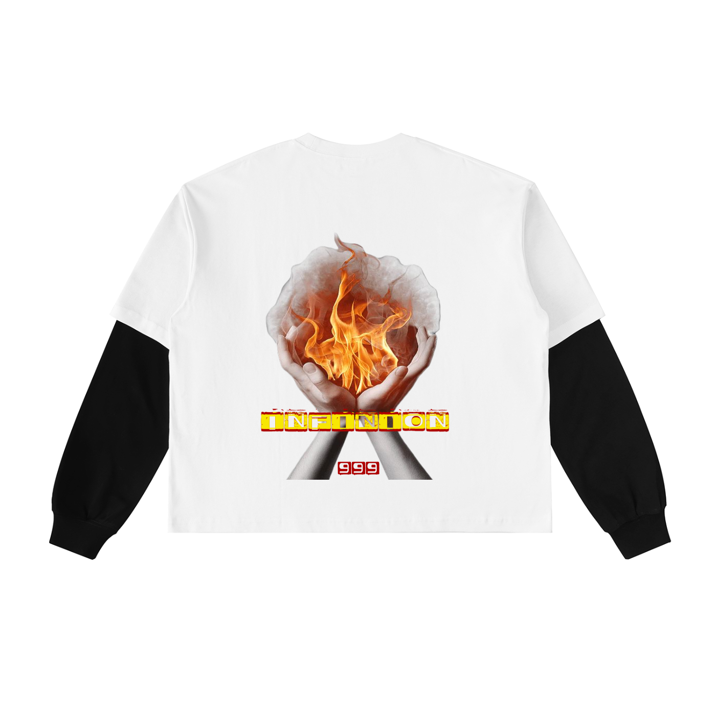 LEO Contrast Sleeve Cotton T-Shirt