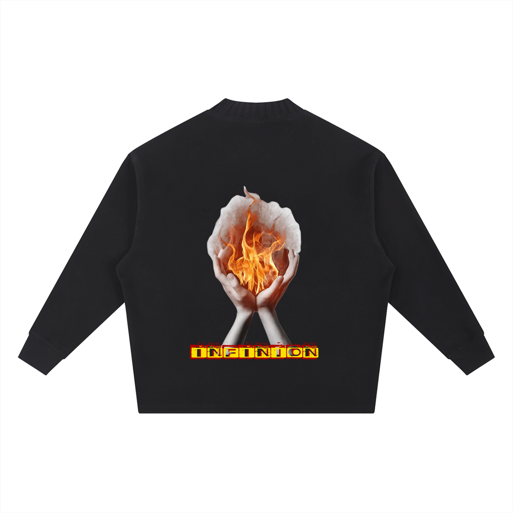 Knitted LEO Round Neck Oversize Sweatshirt