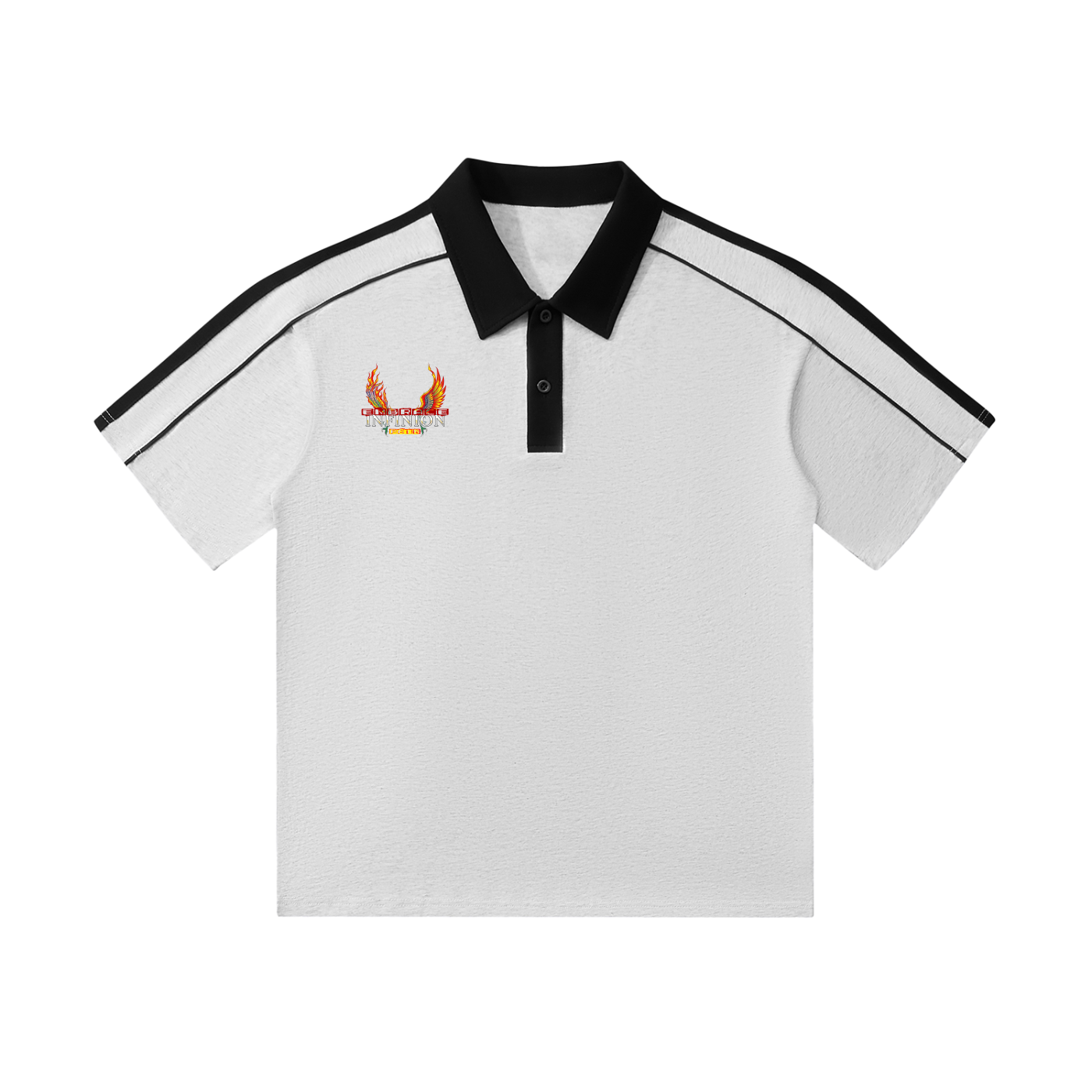 Contrast LEO Collar Short-Sleeve Polo Shirt