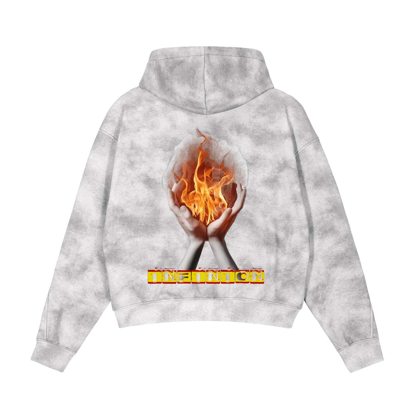 Dirty Washed Zip-Up Fleece Hoodie