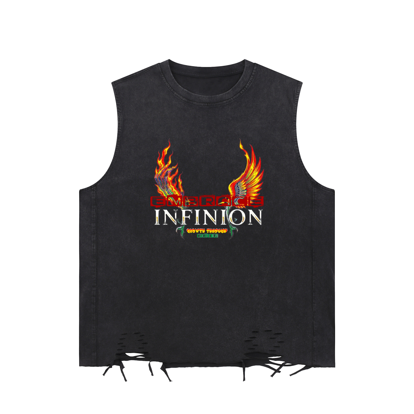 Snow LEO Washed Raw-Hem Tank Top