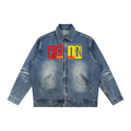 Vintage LEO Wash Zip Up Denim Jacket