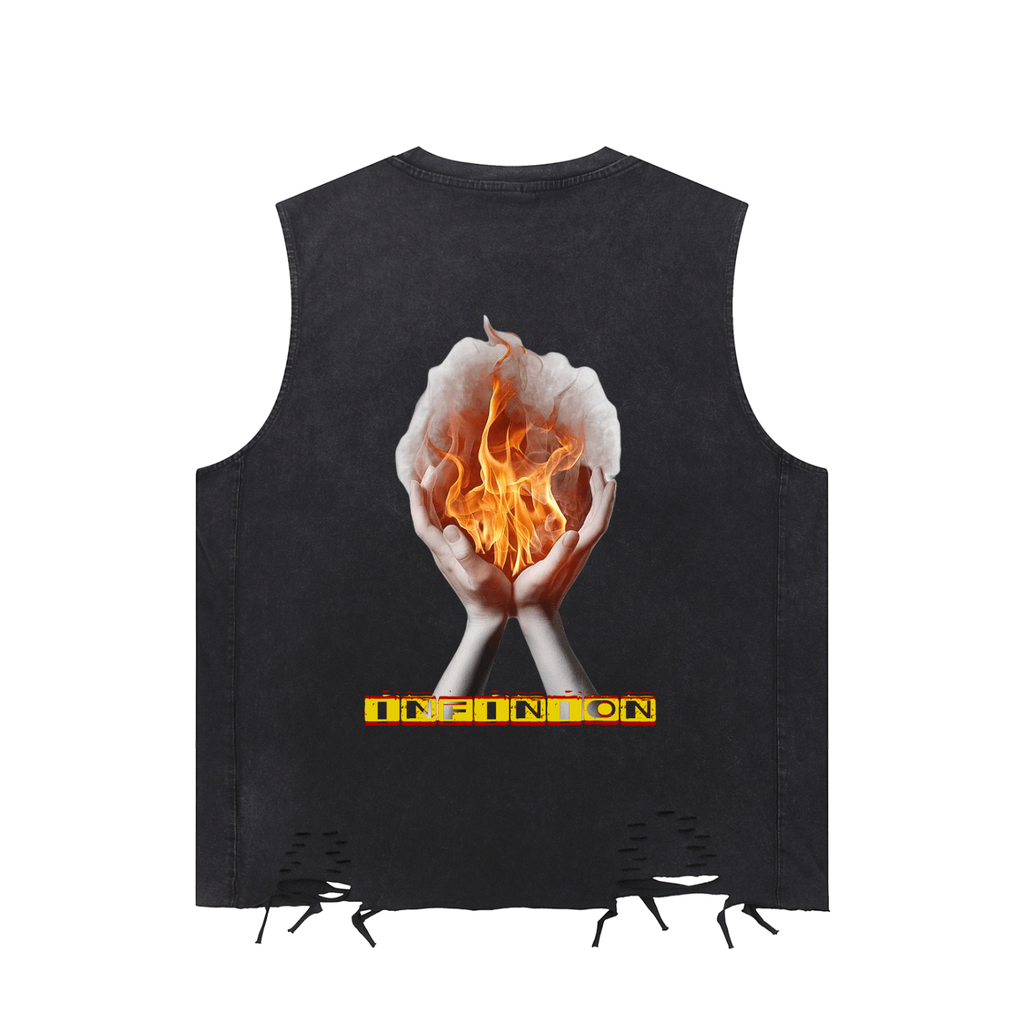 Snow LEO Washed Raw-Hem Tank Top