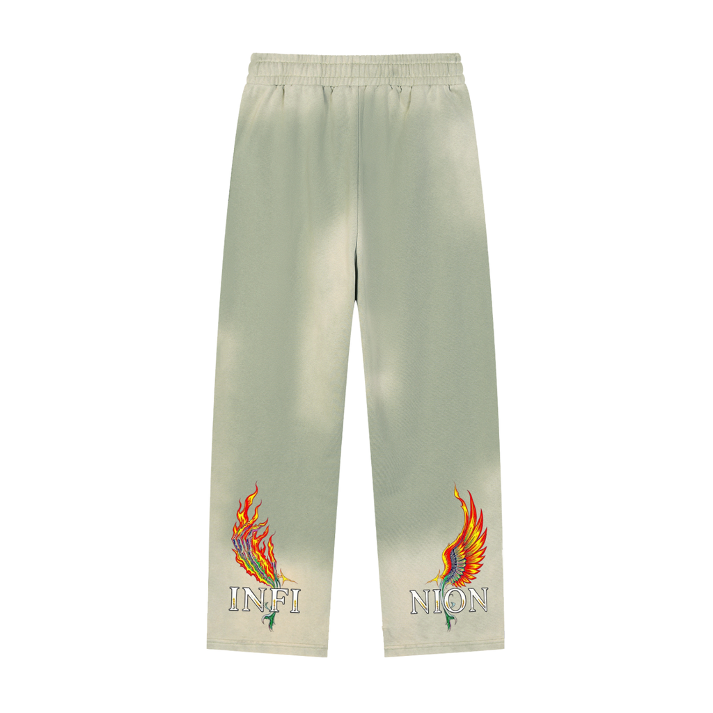 LEO Raw Edge Straight-Leg Sweatpants