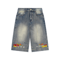 LEO Wash Baggy Denim Shorts