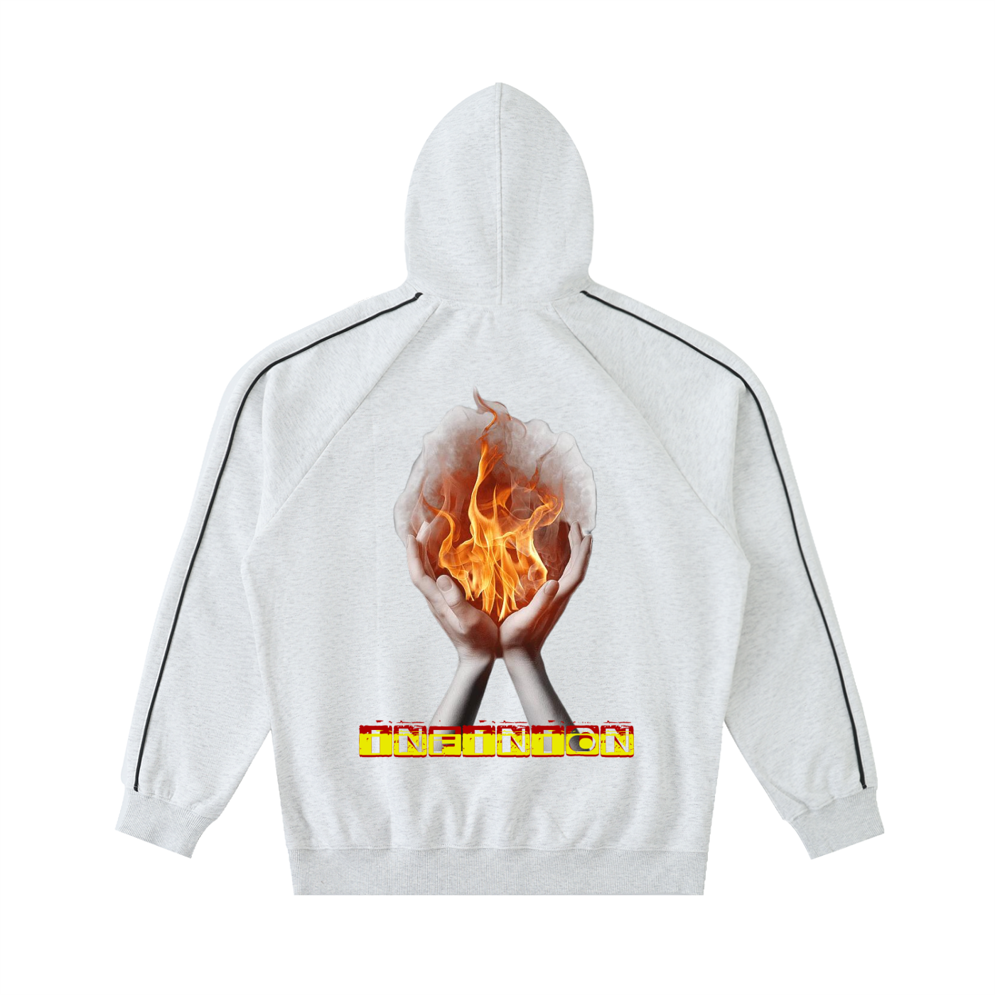 Contrast Piping Raglan Hoodie