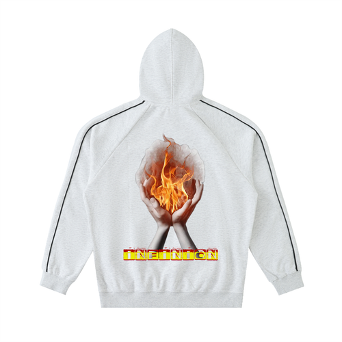 Contrast Piping Raglan Hoodie
