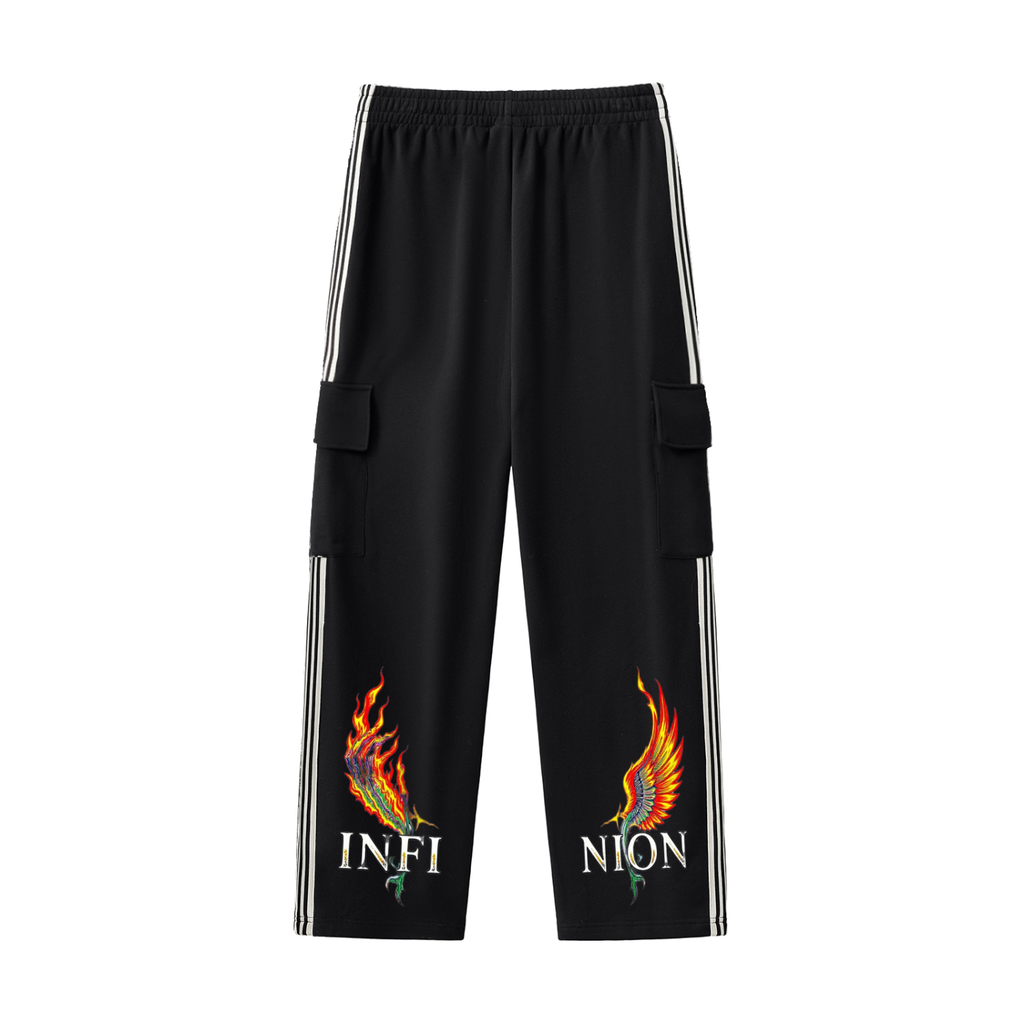 LEO Stripe Straight-Leg Pants