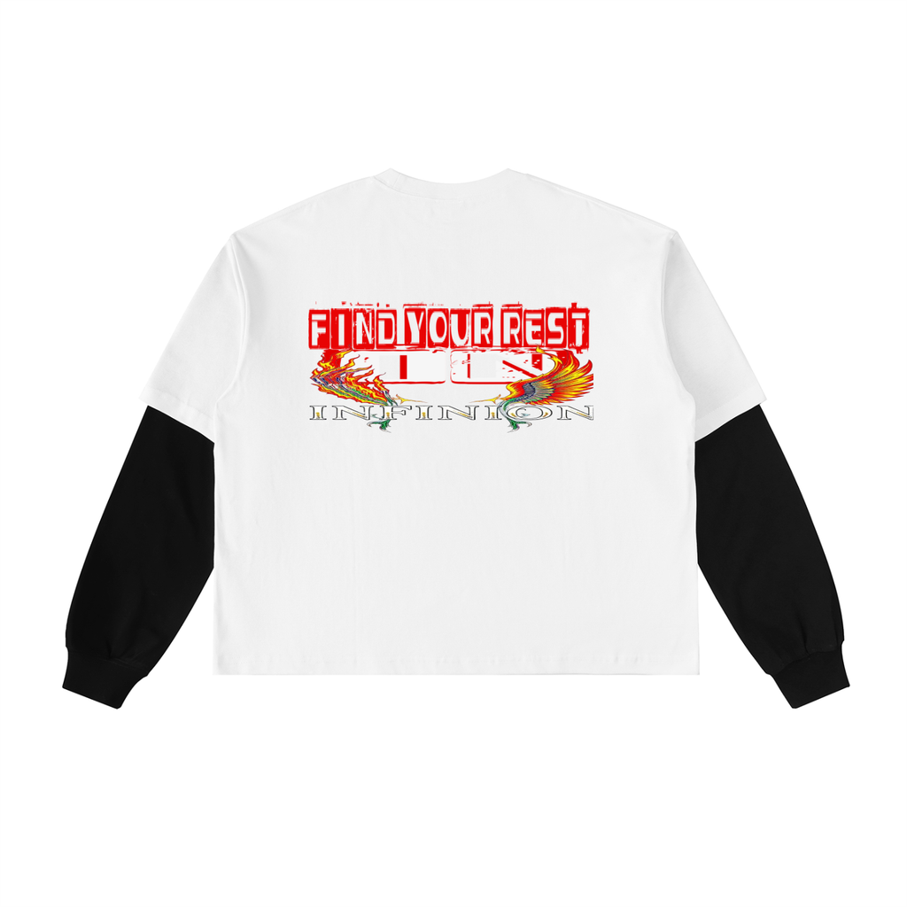 LEO Contrast Sleeve Cotton T-Shirt