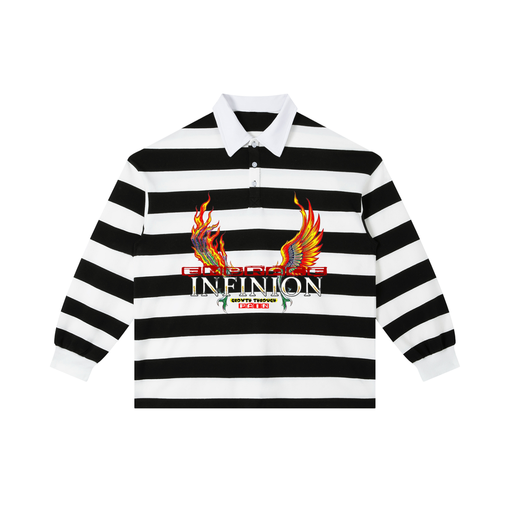 LEO  Block Stripe Polo Shirt