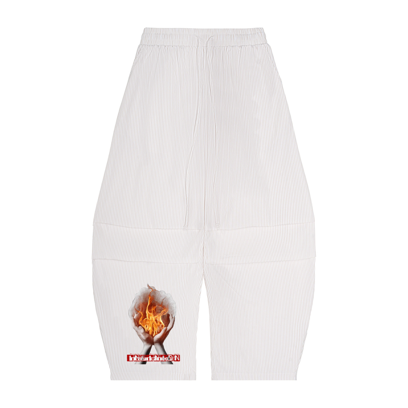 LEO Stripe Drawstring Barrel Pants