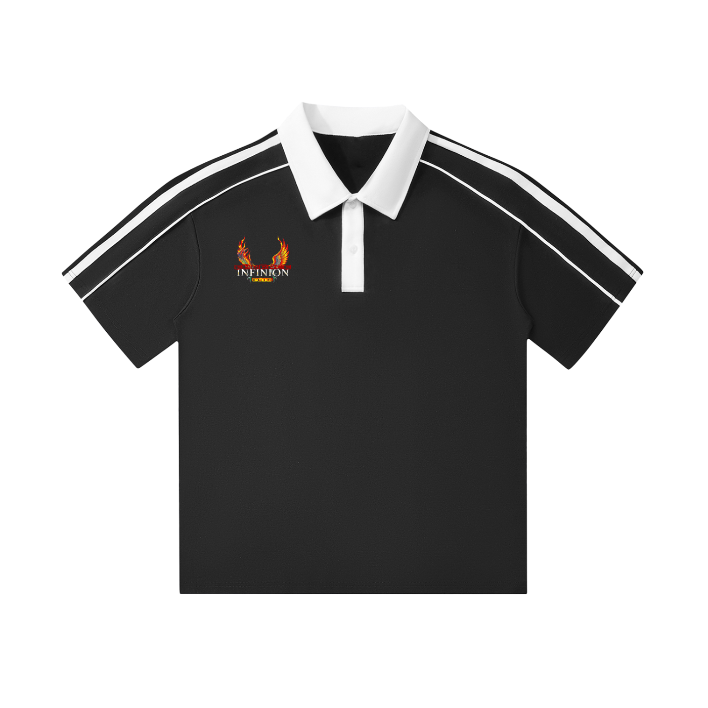 Contrast LEO Collar Short-Sleeve Polo Shirt