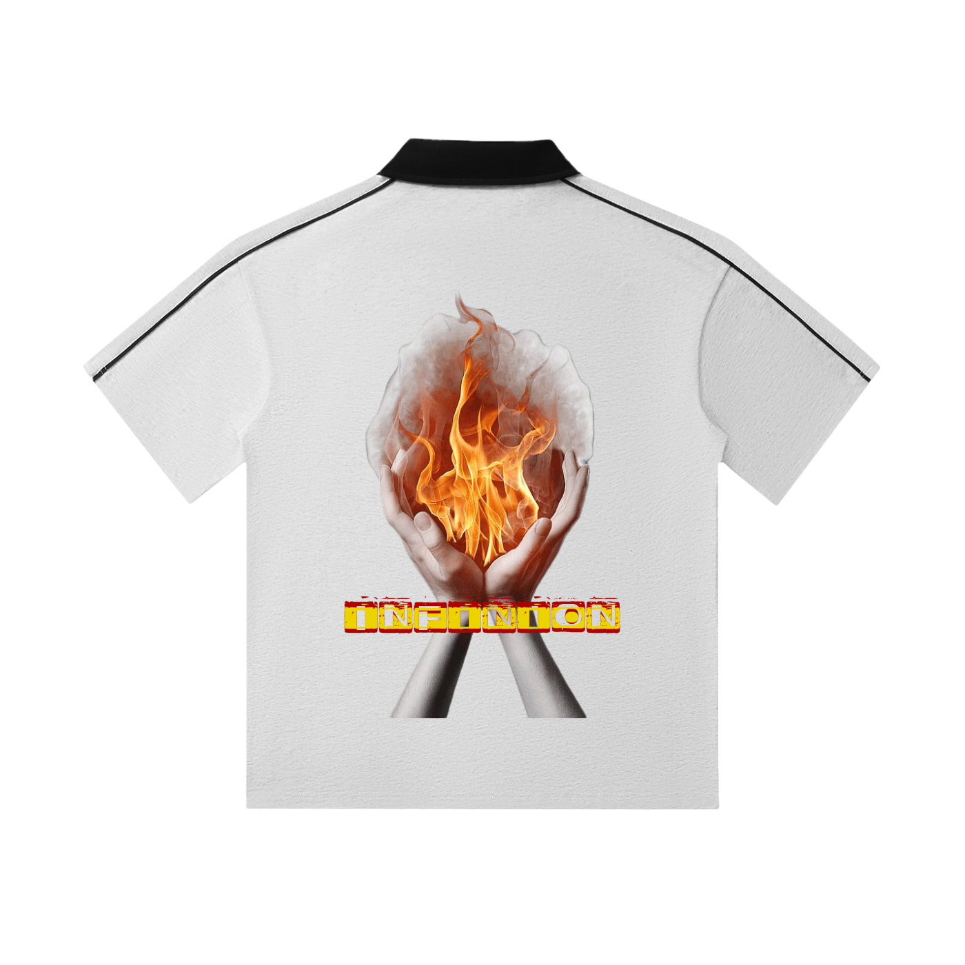 Contrast LEO Collar Short-Sleeve Polo Shirt