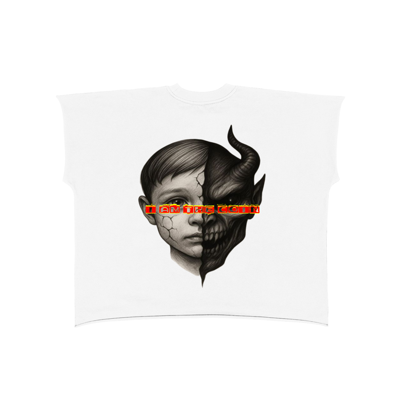 Raw Edge Boxy Non-Shrink T-Shirt